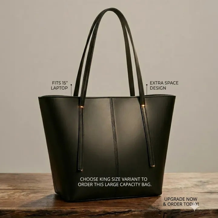 Durable Canvas/Polyester Blend Large Capacity Tote Shoulder Bag for Women - Spacious Handbag for Office & College