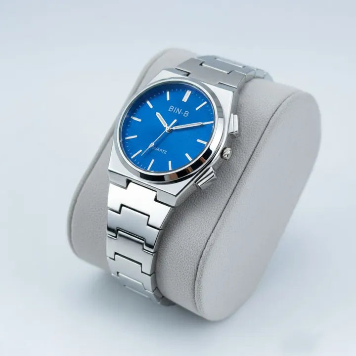 Classy Watch for Men Stainless Steel Chain Waterproof Quartz Watch Business and Casual Style Multiple Colors