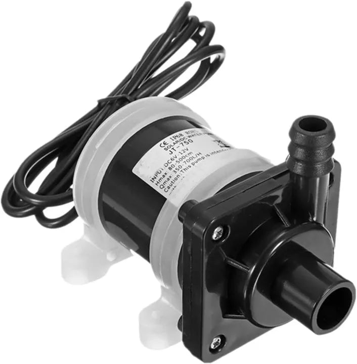 Original 12V DC Solar Water Pump Submersible Brushless Motor Mini Pump for Air Cooler, Aquarium, Fountain, Battery