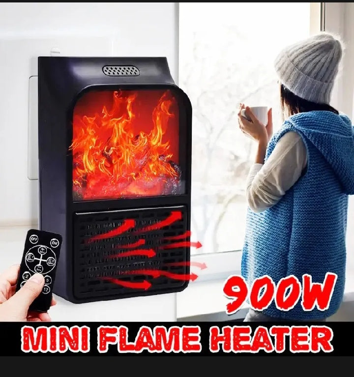 Flame fireplace portable electronic heater with remote control