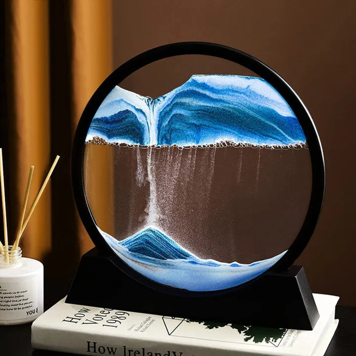 3D Moving Sand Art Lamp, Sand Lamp, Flowing Sand Painting - Sandscape Painting - Sand Clock - Moving Sand Art - Hourglass Sand
