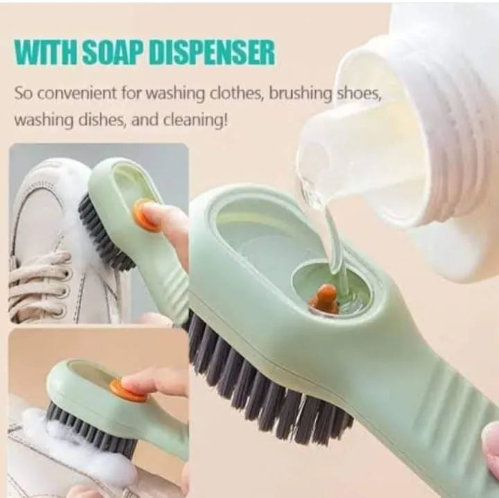 Shoe Brush Automatic Liquid Discharge Deep Cleaning Soft Bristles Household Laundry Cleaning Brush For Daily Use