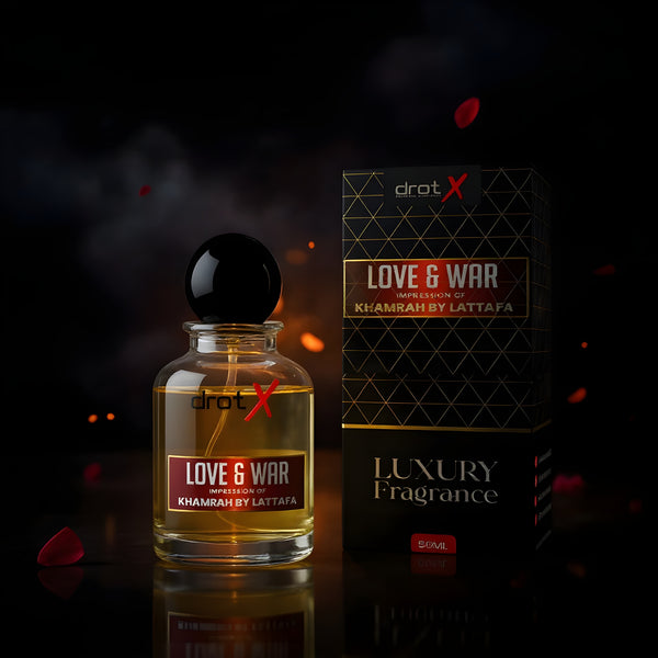 Love & War - Impression of Khamrah
Love & War is an Impression of Khamrah by Lattafa