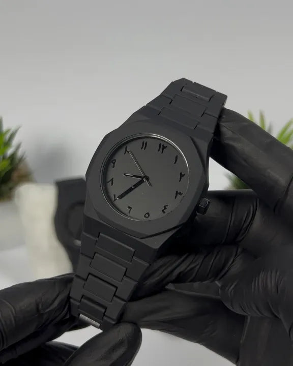 Black Arabic Aura Watch For Men Stylish Aura Watch 100% Original Watch