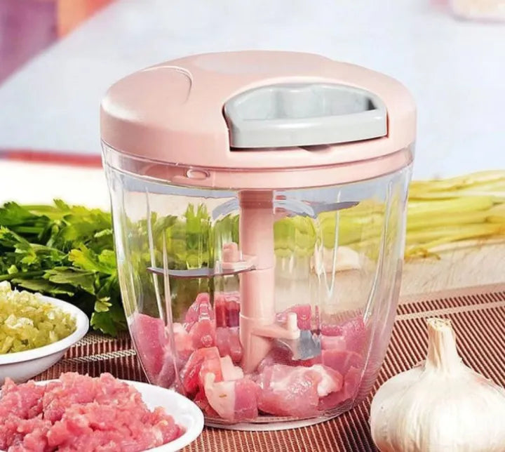 Manual Chopper / Speedy Chopper / Hand Chopper / Manual Chopper / Hand Cutter / Food Processor / 900ML with 5 Blades /