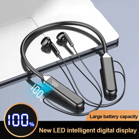 G02 Bluetooth Neckband with LED Screen, TF Card, Super Bass & 48H Playtime