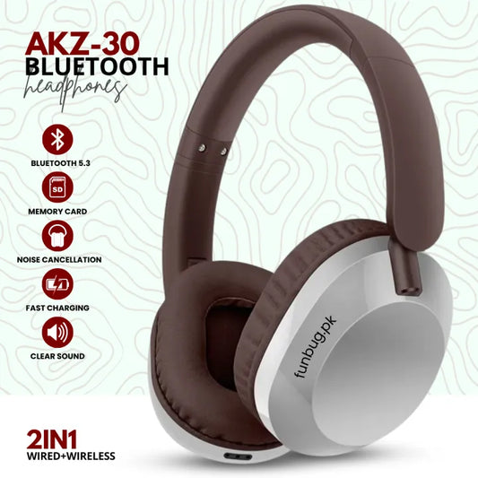 Cancelling Microphone for Mobile, PC, Tablet, Laptop - 40 Hours Battery Life - AKZ30 by FunBug
