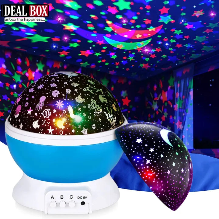 Moon Lamp Starry Sky Dream Rotating Projection Night Light for Kids Room