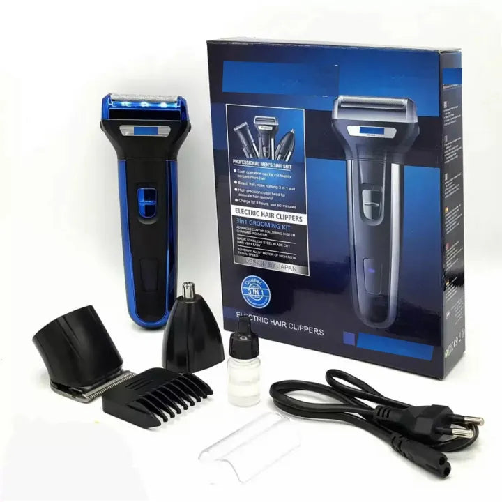 Men 3 In 1 Electric Shaver Nose Trimmer Rechargeable Beard Shaver Shaving Machine Floating Electric Razor Hair Trimmer