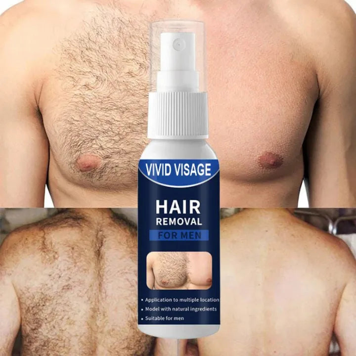 VIVID VISAGE Premium Long-Lasting Hair Removal Spray for Men and Women, Natural Ingredients, Pain-Free Single Item