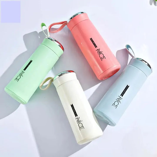 Water Bottles, Glass/Plastic 400 ML Water bottles, Sports water bottles Double walled Keeps Easy to carry for Walking Hiking, school