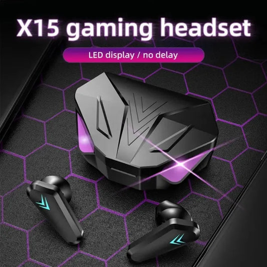 Noise Canceling Waterproof Wireless Headset with Microphone Stereo Bass Handsfree True Wireless Gamer Earbuds
