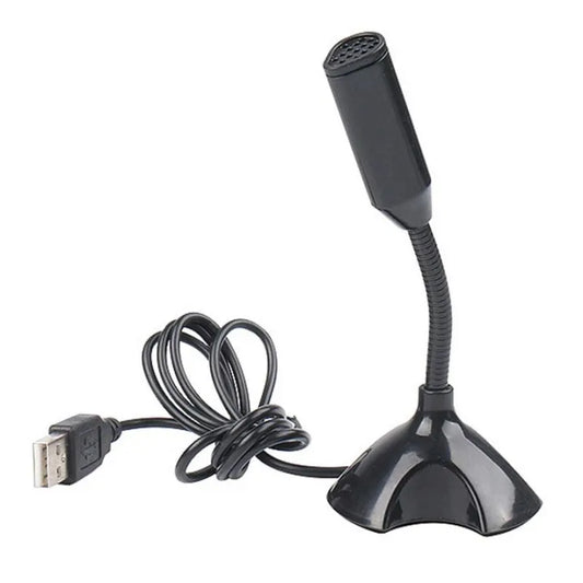 USB Mini Stand Mic, Adjustable Microphone for Laptop, Desktop PC, Studio Recording, with Holder for Speech and Audio Recording