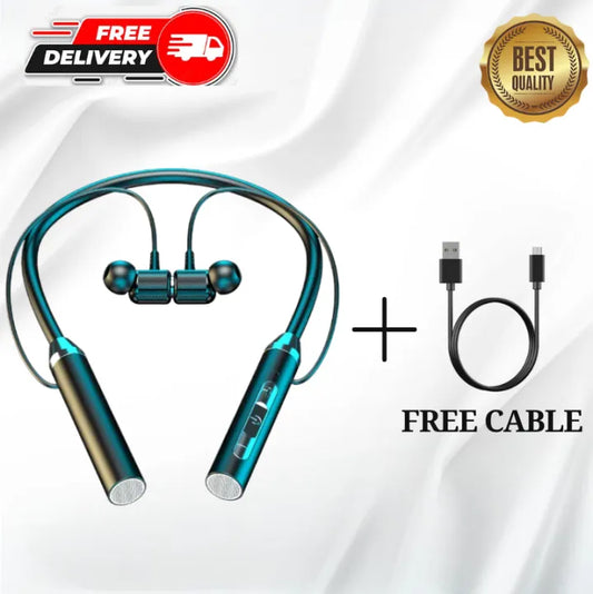 G02 Bluetooth Neckband with LED Screen, TF Card, Super Bass & 48H Playtime