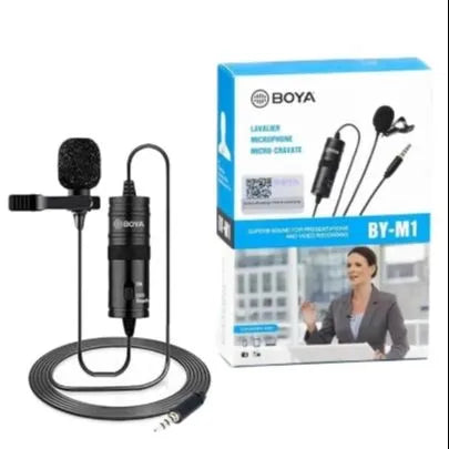 Boya BY M1 Professional Collar Microphone 3.5mm Audio Video Record Lavalier Lapel Mic for Android Smartphone DSLR PC